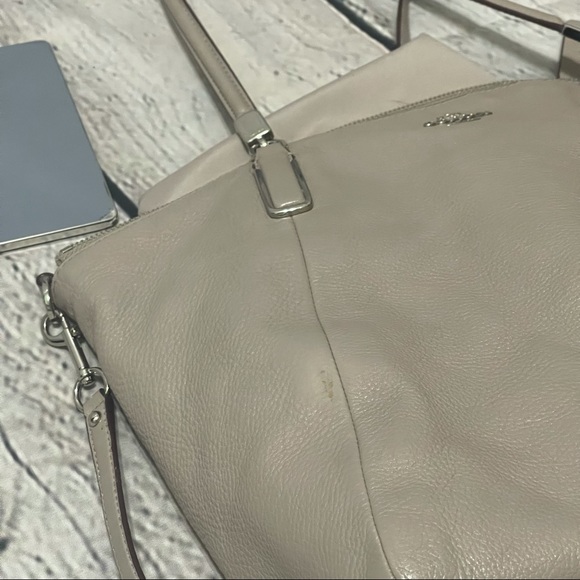 Coach Kelsey Pebbled Leather Crossbody Satchel F34494 - Picture 11 of 12